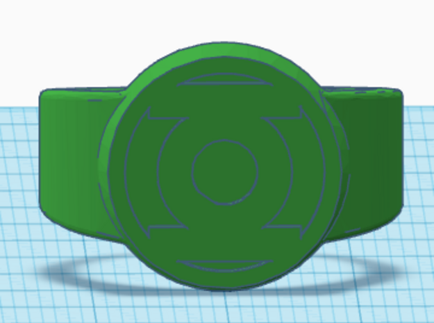 Green Lantern Ring in Green Processed Versatile Plastic
