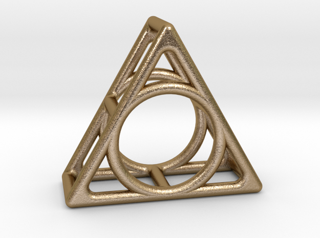 Simply Shapes Rings Triangle in Polished Gold Steel: 3.25 / 44.625