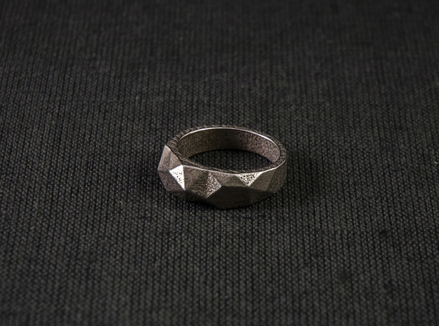 Tri Morph Ring in Polished Bronzed Silver Steel