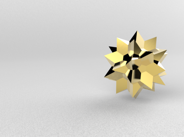 Go Geometric Homeware Star in Polished Gold Steel: Small