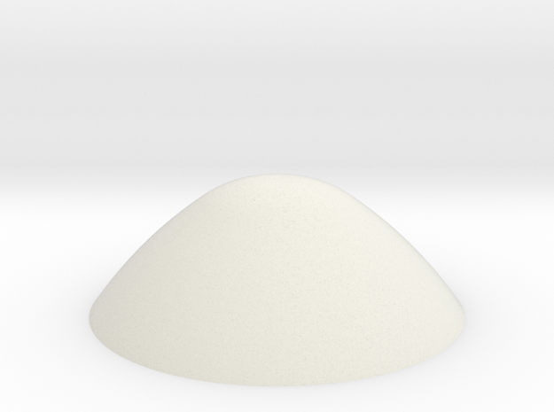 Rounded Stub Spike in White Natural Versatile Plastic