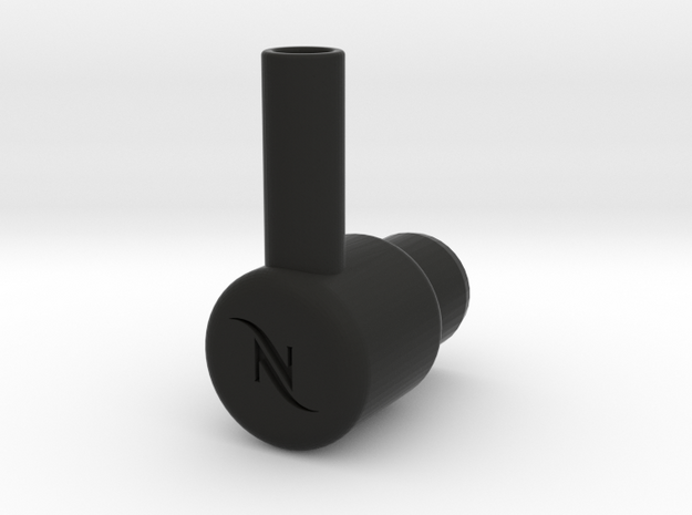 Nespresso water tank To 3/8" quick connect in Black Natural Versatile Plastic