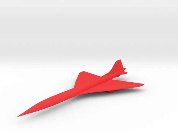 SST (Supersonic Transport) Airliner in Red Processed Versatile Plastic
