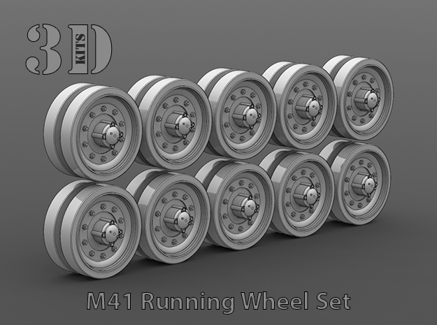 M41 Road Wheel Set in Smooth Fine Detail Plastic