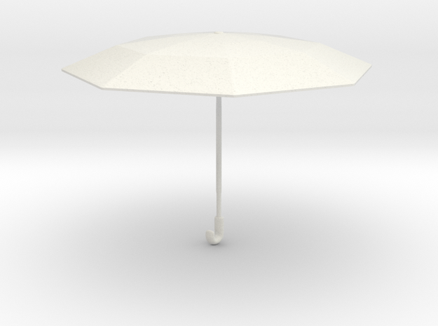 1/8 Asian Umbrella for Figurines/Diorama in White Natural Versatile Plastic