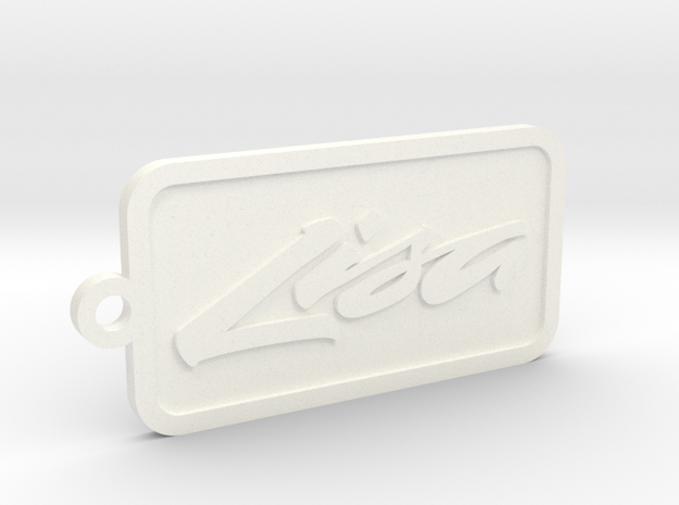 Apple Lisa keychain in White Processed Versatile Plastic