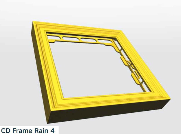 CD Frame Rain 4 in Yellow Processed Versatile Plastic