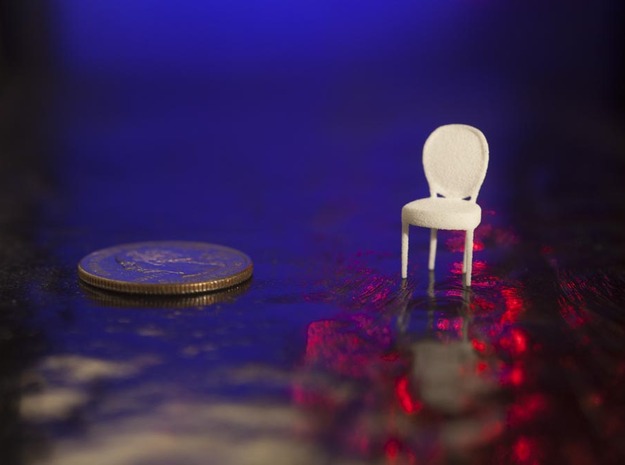 1:48 Louis XVI Chair in White Natural Versatile Plastic