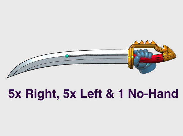 11x Energy Sword: Dragoon in Tan Fine Detail Plastic