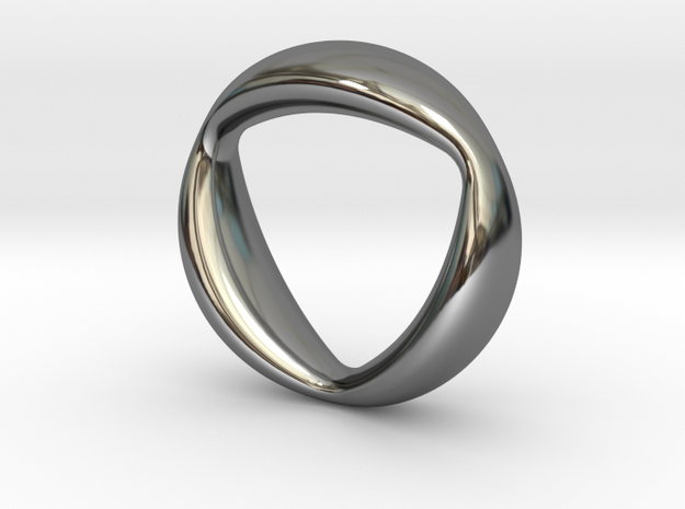 Trifocal Ring US size 6 (UK Size M) in Fine Detail Polished Silver
