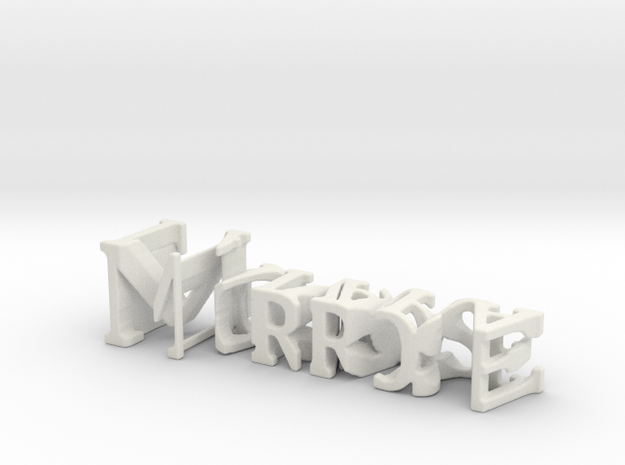 3dWordFlip: Morrose/Naivara in White Natural Versatile Plastic