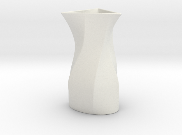 Vase SI in White Natural Versatile Plastic