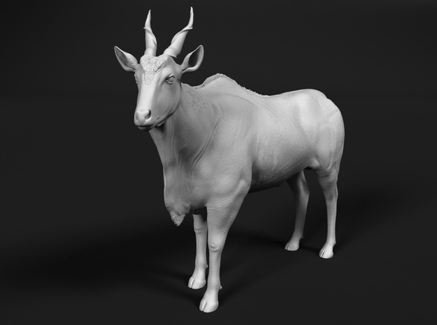 Common Eland 1:64 Standing Male in Tan Fine Detail Plastic