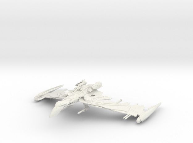 Romulan Winged Defender Class IIIV refit WarBird in White Natural Versatile Plastic