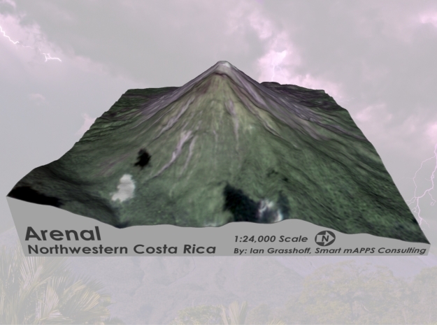 Arenal Volcano, Costa Rica: 6" in Full Color Sandstone