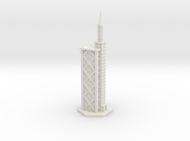 Torre de radio 1  in White Natural Versatile Plastic