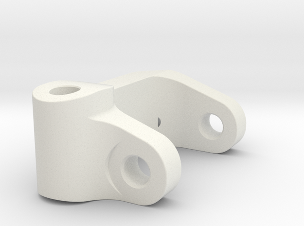 Five Seven Designs Plus 5 Left Front Caster Block  in White Natural Versatile Plastic