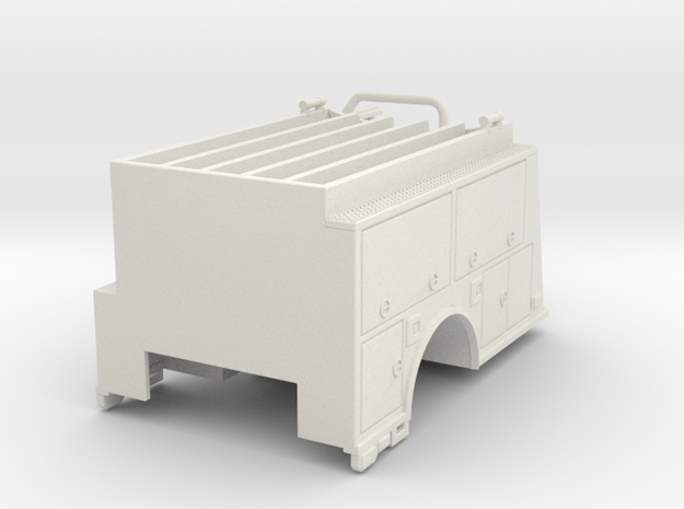 1/87 KME body with Compartment Doors #2 in White Natural Versatile Plastic