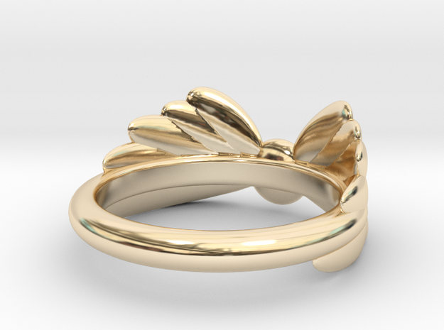 Arcangel Ring UK Size J in 14k Gold Plated Brass