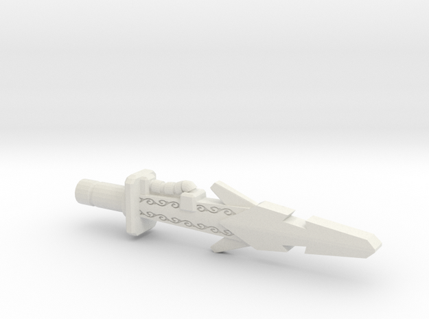 Metalhawk / Vector Prime Sword (3mm, 5mm) in White Natural Versatile Plastic: Small