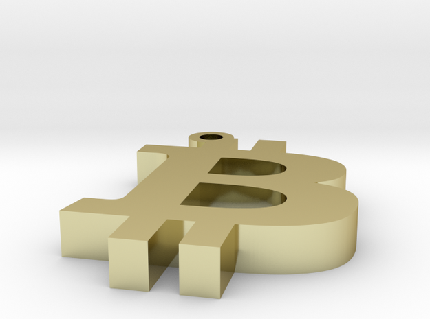 BTC - Bitcoin Pendent in 18k Gold