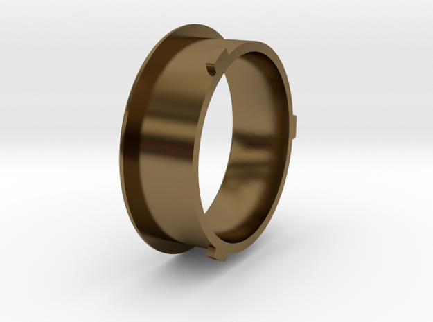 Theta - Protractor Ring: Hub in Polished Bronze