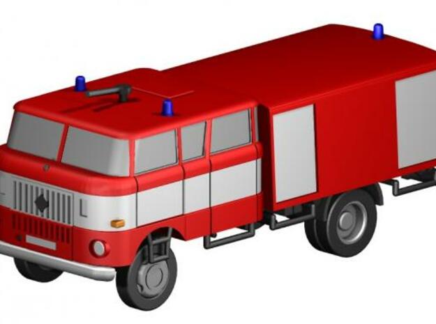 W50 Feuerwehr / Fire truck (Z-Scale 1/220) in Tan Fine Detail Plastic