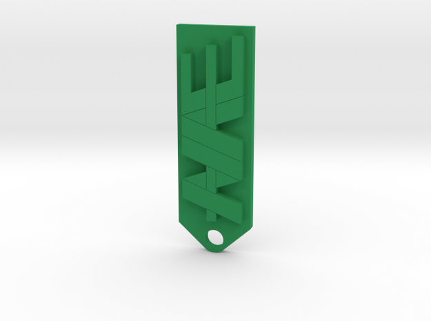 NAE farms key chain in Green Processed Versatile Plastic