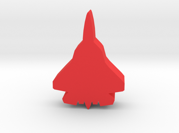 Game Piece, Red Force Stealth Fighter in Red Processed Versatile Plastic