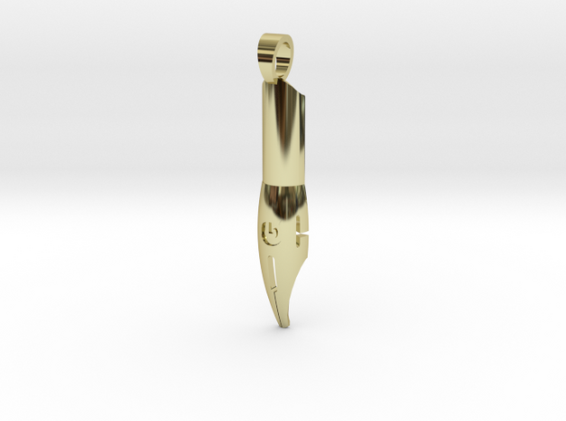 G pen [pendant] in 18k Gold Plated Brass