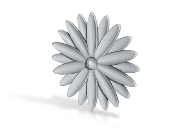 Hole Plug 0004 - flower in White Natural Versatile Plastic