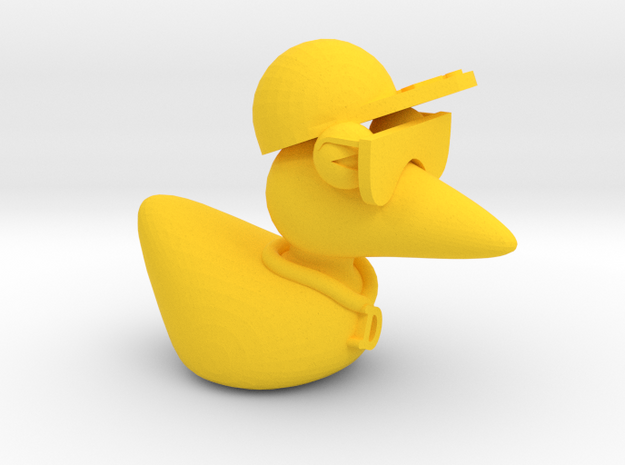 The Cool Duck in Yellow Processed Versatile Plastic