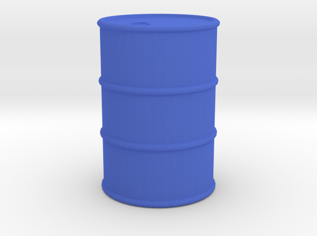 Oil Drum Token in Blue Processed Versatile Plastic