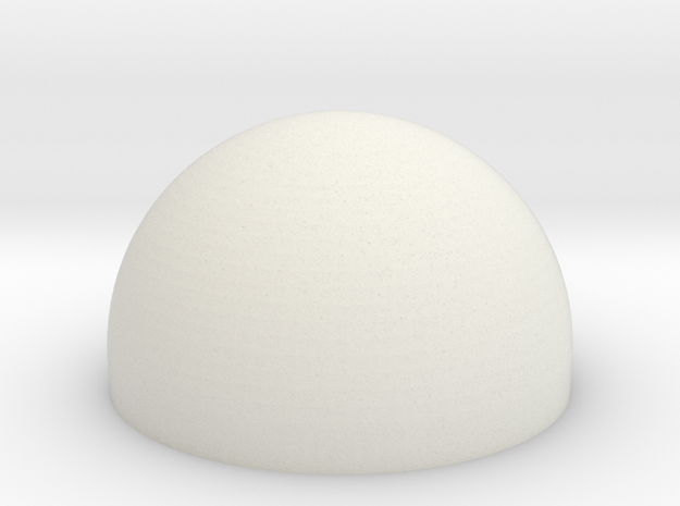 AT-AT Commander Round Dome Hollow in White Natural Versatile Plastic