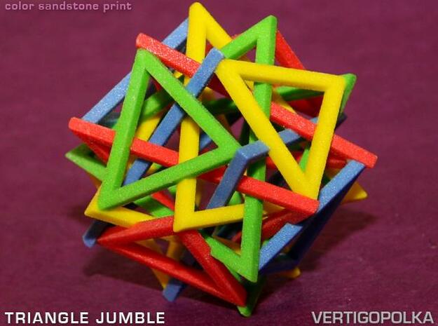 Triangle Jumble in Full Color Sandstone