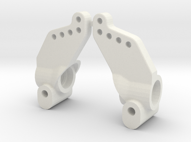 losi xx and xxt left & right rear hub in White Natural Versatile Plastic