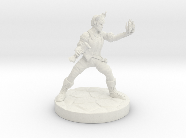 Wizard Tiefling (Male) in White Natural Versatile Plastic