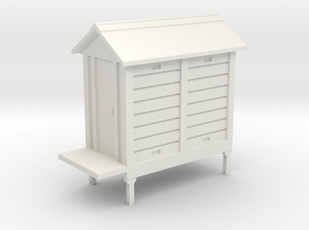 7mm Scale NSWGR Signal Hut - 2 Bay in White Natural Versatile Plastic