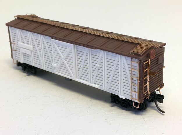 ATSF STOCKCAR Sk-5, complete shell in Tan Fine Detail Plastic