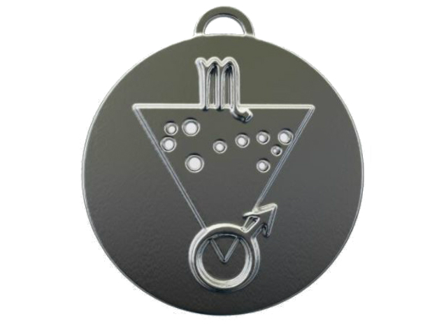 Scorpio talisman in Polished Silver