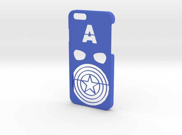 Captain America Phone Case- iPhone 6/6s in Blue Processed Versatile Plastic
