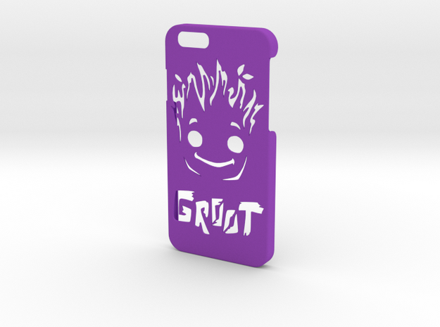 Baby Groot Phone Case- iPhone 6/6s in Purple Processed Versatile Plastic