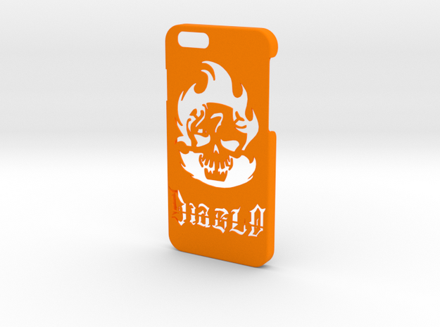 Diablo Phone Case- iPhone 6/6s in Orange Processed Versatile Plastic