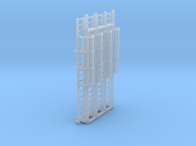 N Scale Cage Ladder 38mm (Platform) in Tan Fine Detail Plastic