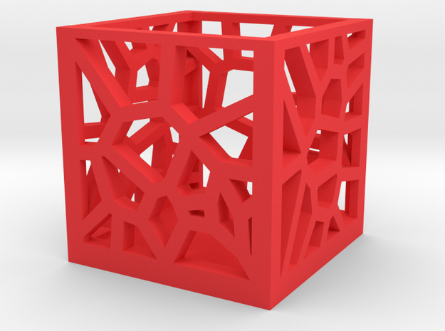 The Cube in Red Processed Versatile Plastic