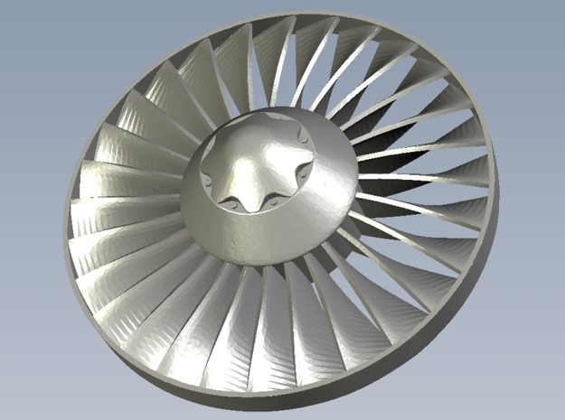 Ø26mm jet engine turbine fan B x 2 in Tan Fine Detail Plastic