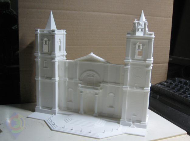 St John Co Cathedral Facade in White Natural Versatile Plastic