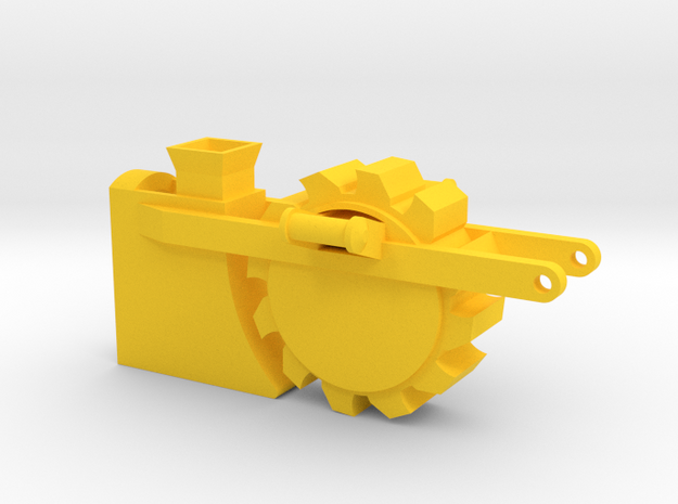 1/64 (S scale) Buckeye 7200 trencher wheel  in Yellow Processed Versatile Plastic