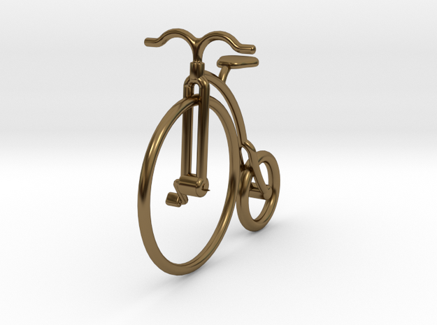 Vintage Bicycle Jewel in Polished Bronze