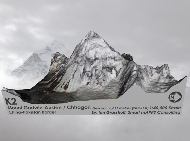 K2 / Mount Godwin-Austen: 8" in Full Color Sandstone